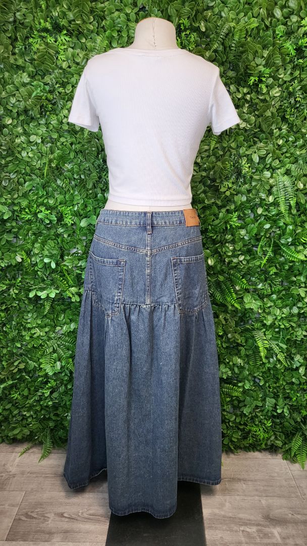 Cider Denim Drop Hem Skirt (18)