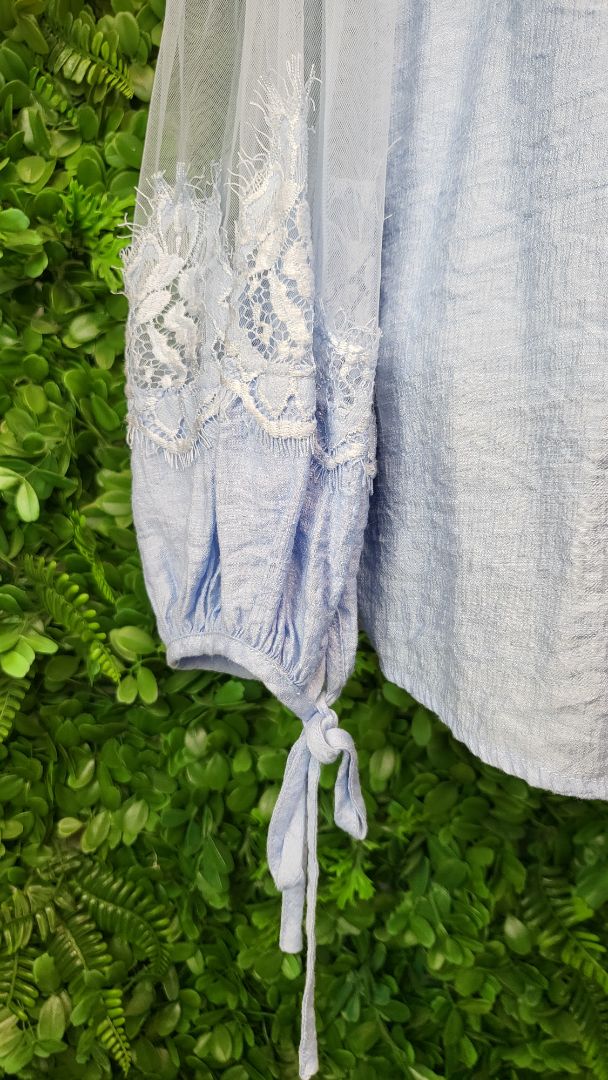 Halo & Hazard Blue Mesh Lace Top (12)