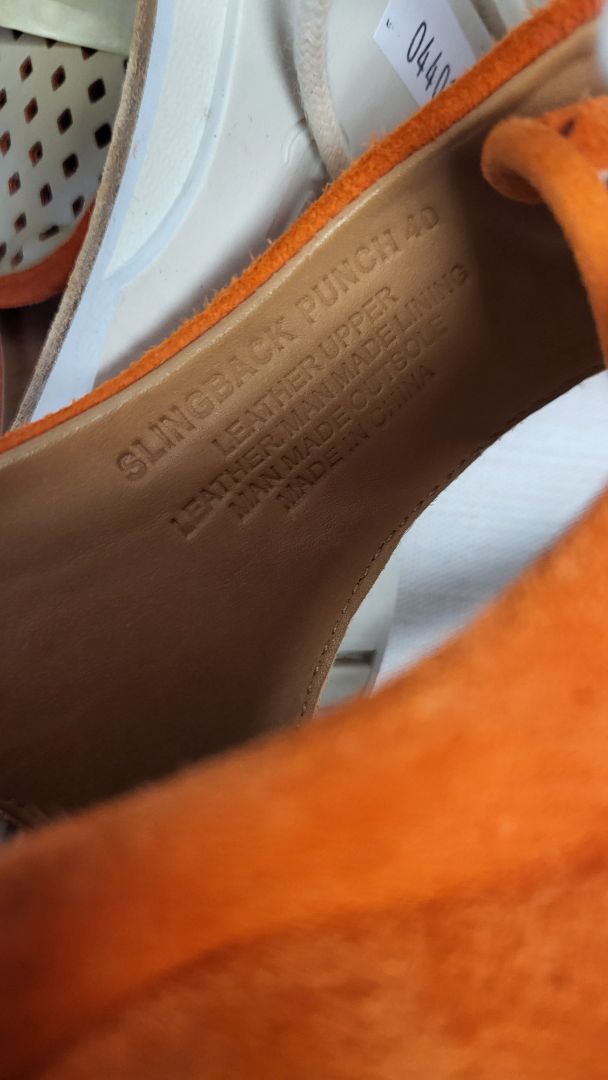 Rollie Orange Slingback Punch Shoe (40)