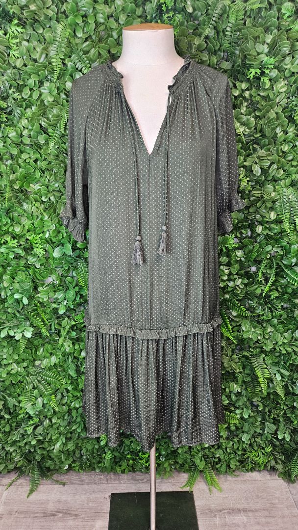 Gloss Green Drop Waist Dress (10)