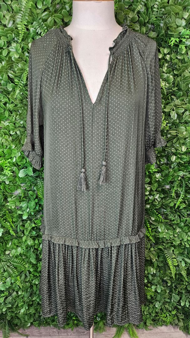 Gloss Green Drop Waist Dress (10)