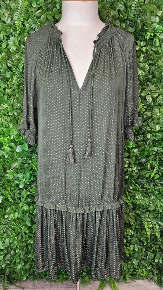 Gloss Green Drop Waist Dress (10)