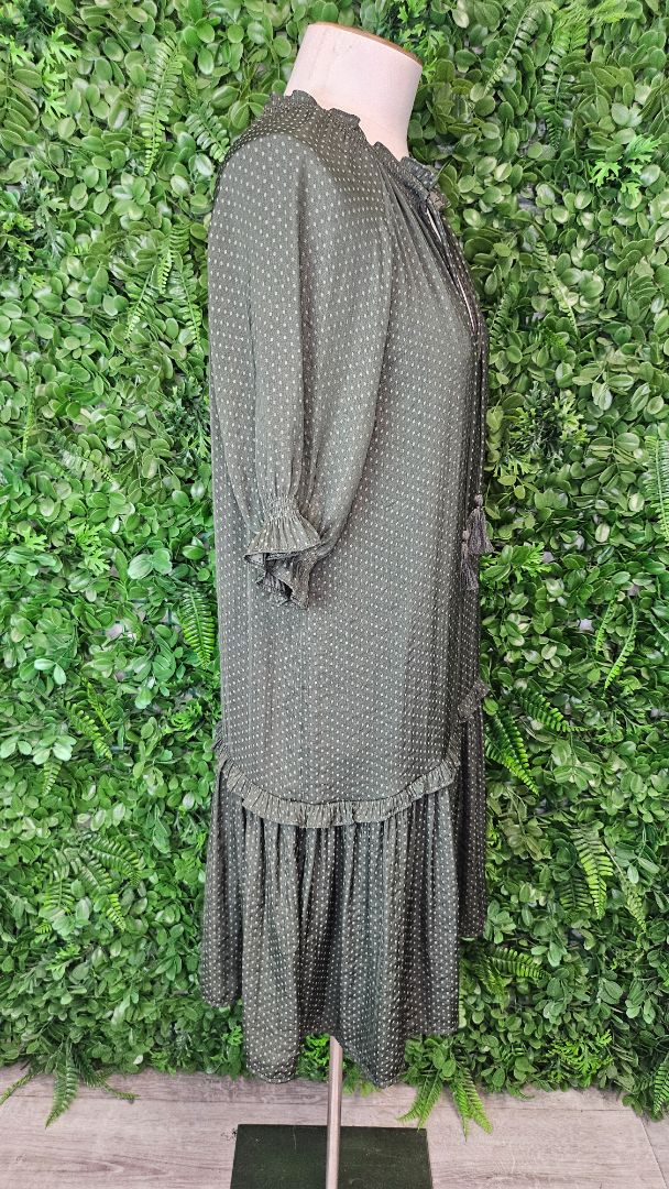 Gloss Green Drop Waist Dress (10)