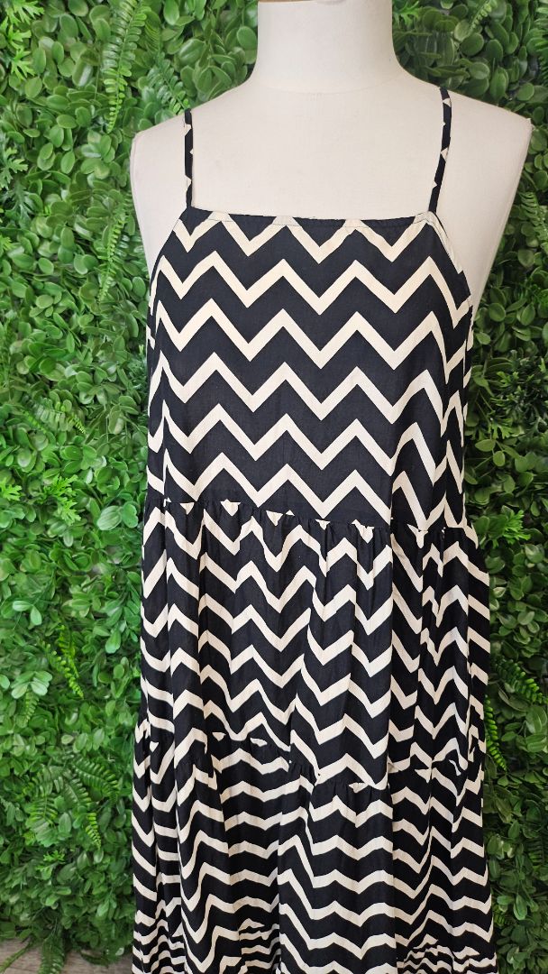 Seed Chevron Stripe Tiered Sundress (6-8)