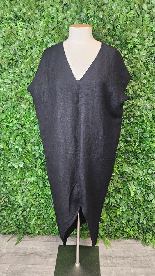 Moochi Black Linen Trust Dress (10)