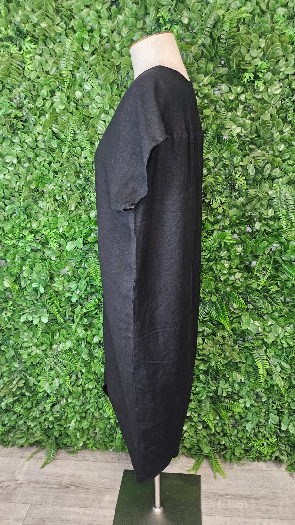 Moochi Black Linen Trust Dress (10)
