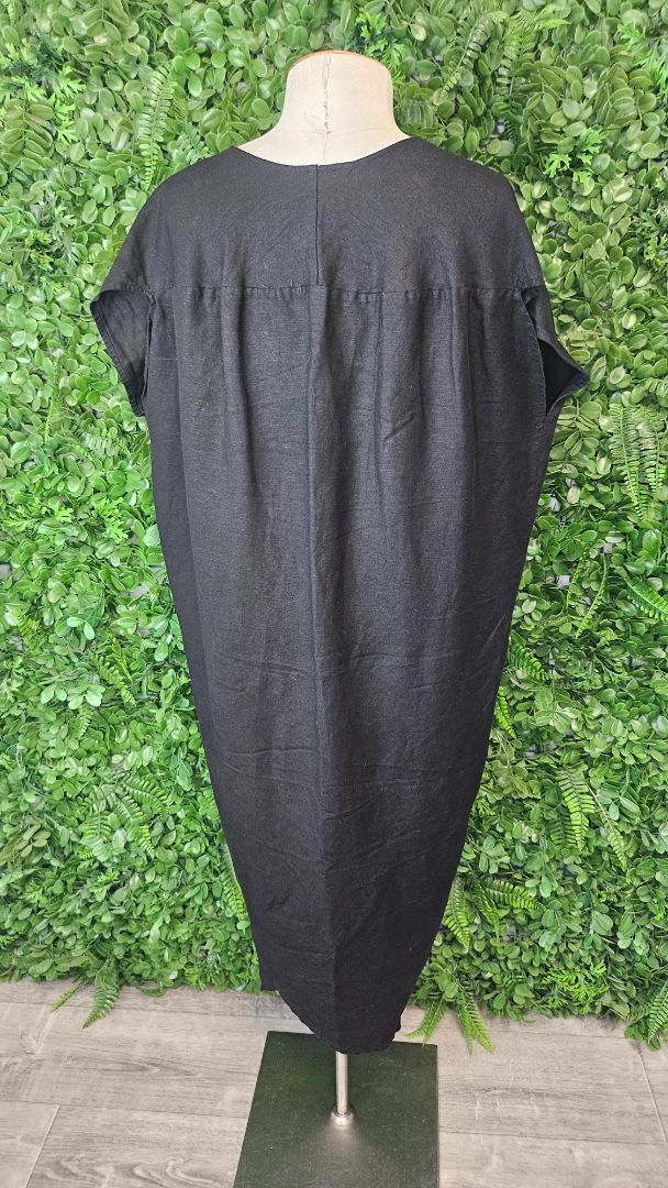 Moochi Black Linen Trust Dress (10)