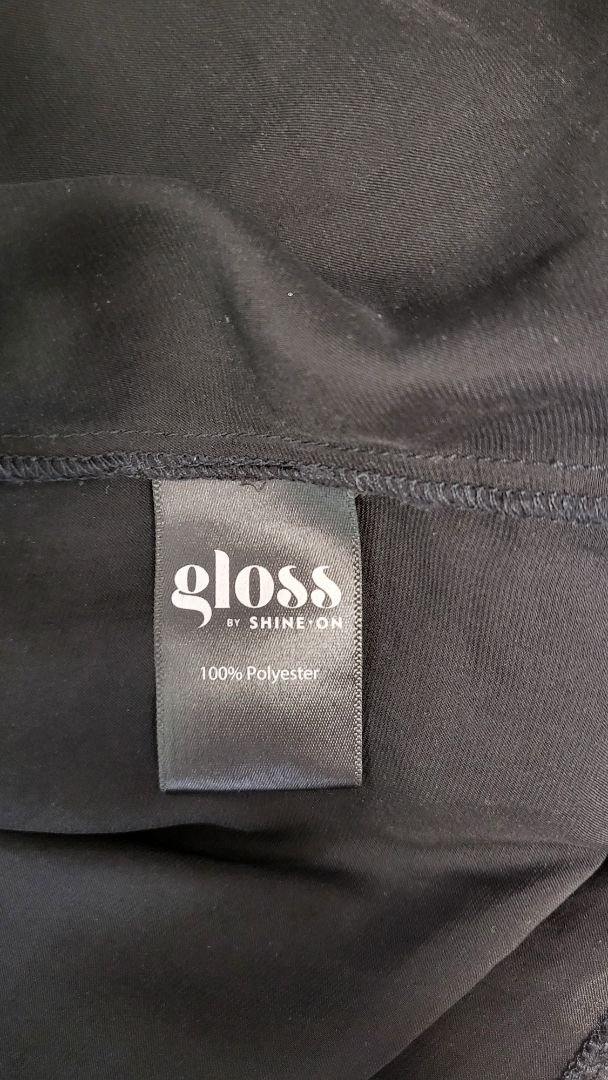 Gloss by Shine On Black Sateen Wrap Skirt (16)