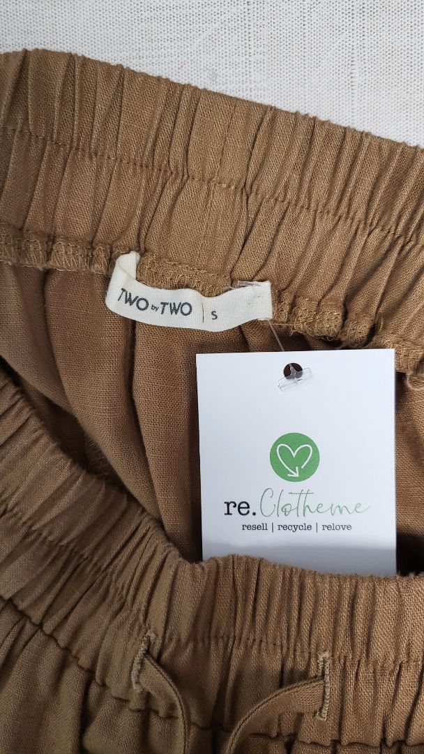 Two By Two Tan Linen Midi Skirt (10)