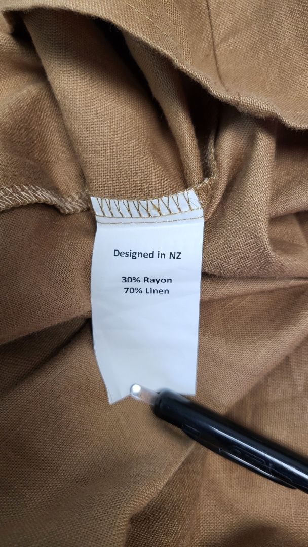 Two By Two Tan Linen Midi Skirt (10)