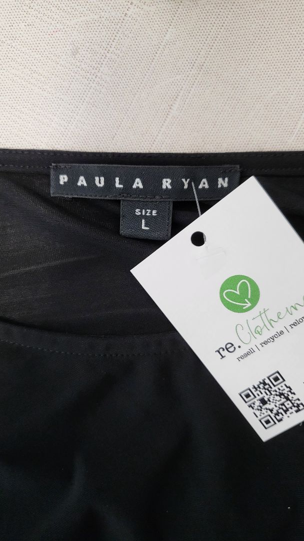 Paula Ryan Black Evening Dress (12-14)