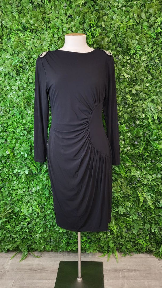 Paula Ryan Black Evening Dress (12-14)