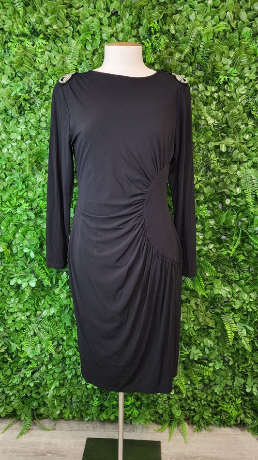Paula Ryan Black Evening Dress (12-14)