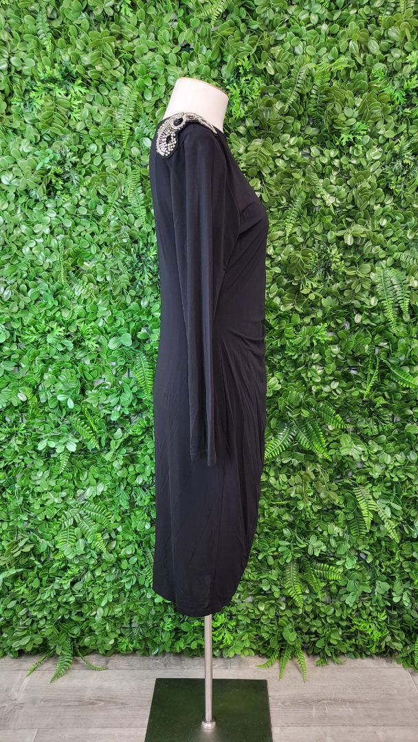 Paula Ryan Black Evening Dress (12-14)