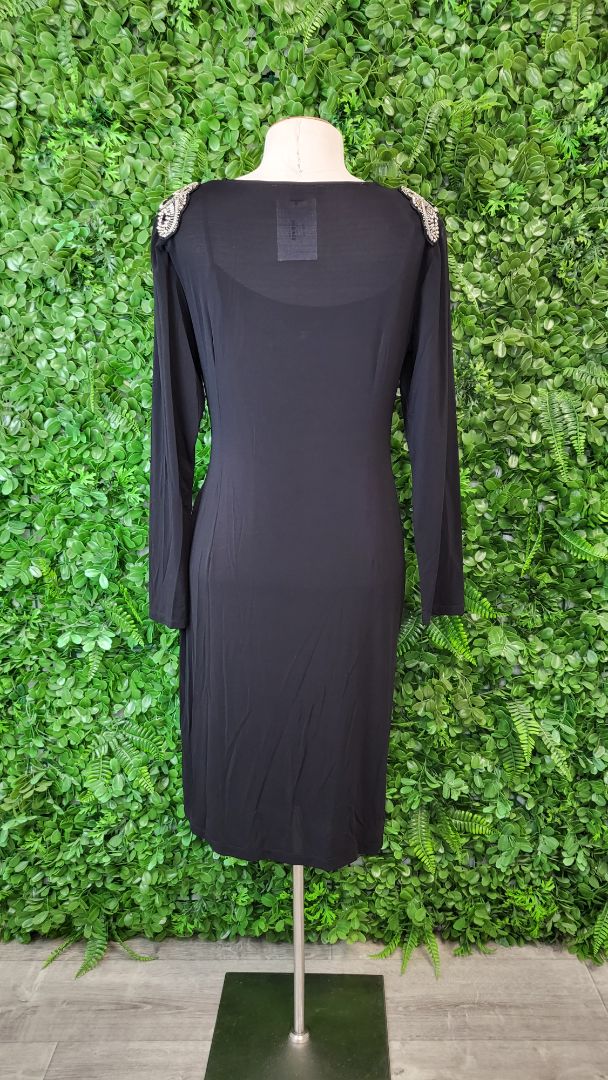 Paula Ryan Black Evening Dress (12-14)