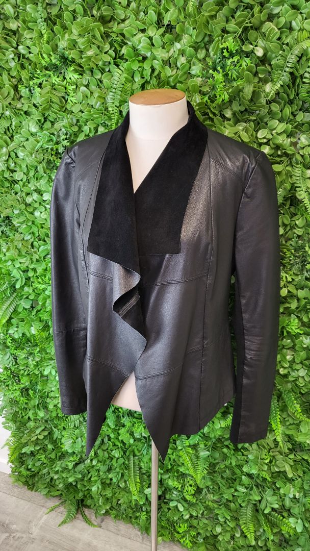 Decjuba Black Waterfall Leather Jacket (12)