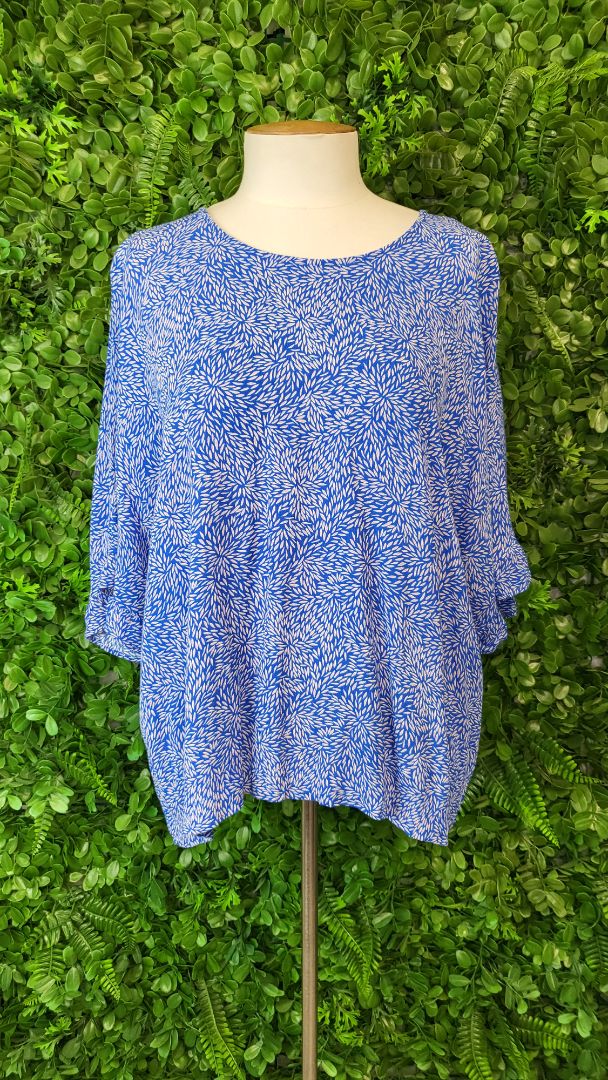 Vincent Print Frill Cuff Top (12)