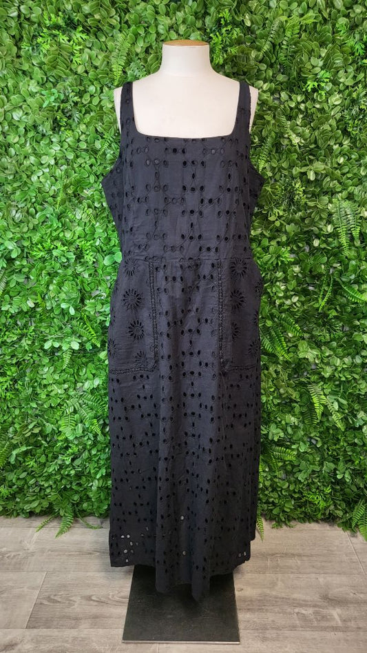 Sass Black Broderie Dress (16-18)