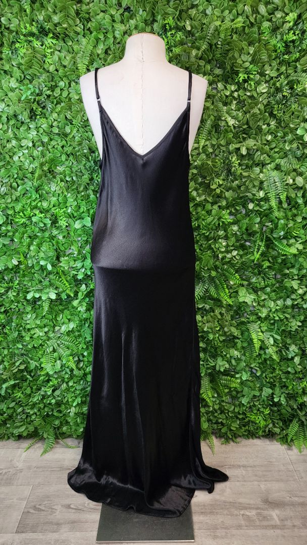 Gysette Black Sateen Dress (14)