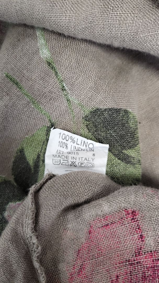 Made In Italy Floral Overside Linen Top (20)