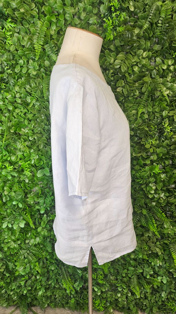 Soeur Blue Linen Top (12)