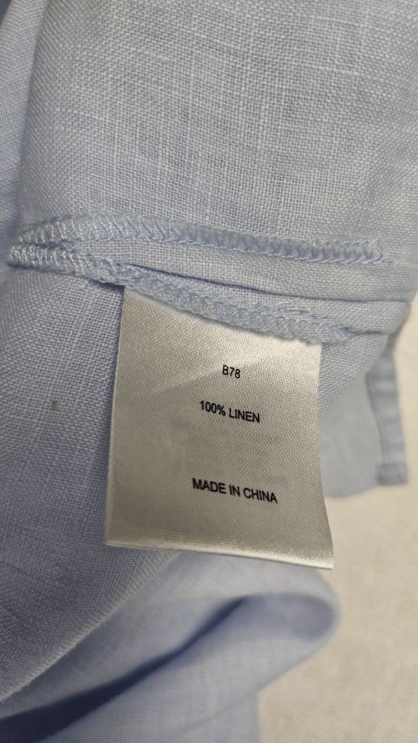 Soeur Blue Linen Top (12)