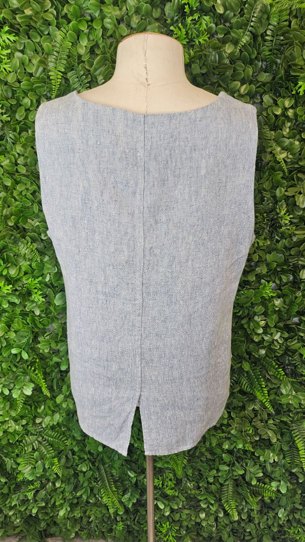 Max Blue Linen Tank Top (14)