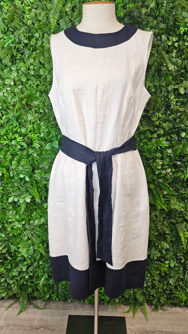 Hobbs London White Sleeveless Dress (12-14)