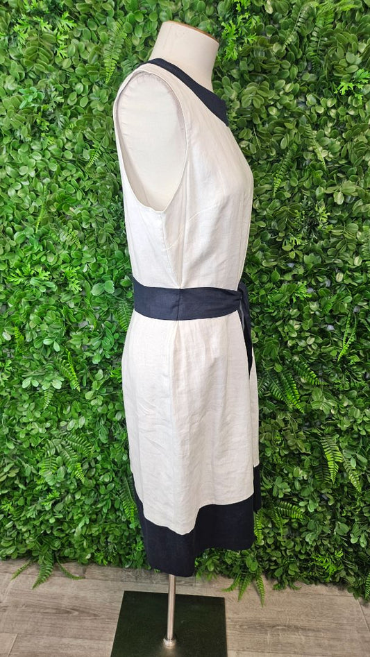 Hobbs London White Sleeveless Dress (12-14)