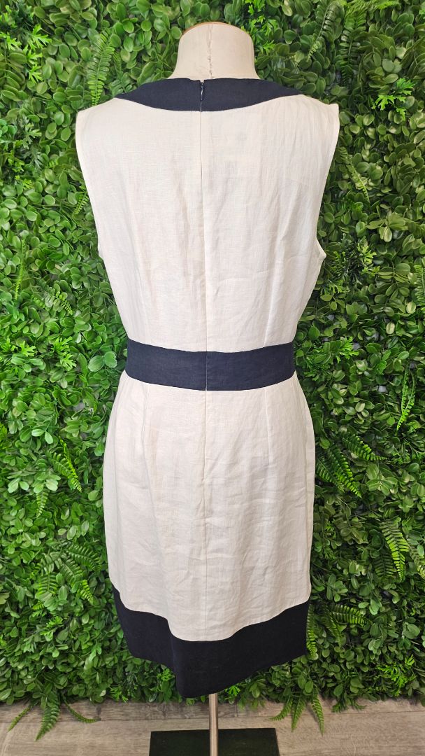 Hobbs London White Sleeveless Dress (12-14)