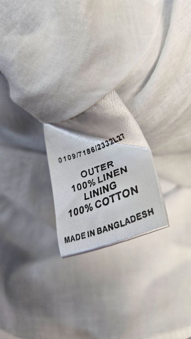 Hobbs London Blue Linen Skirt (14)