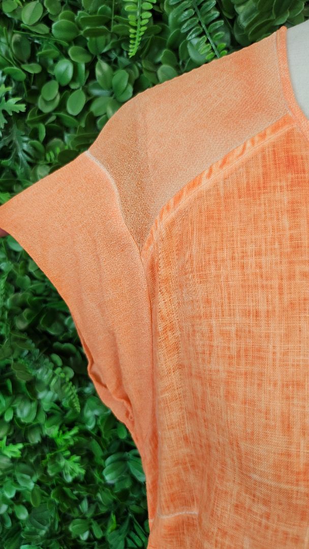 Verge Orange Linen Dress (12)