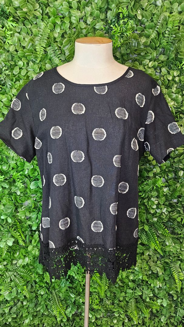 Lemon Tree Black Linen Blend Top (10)