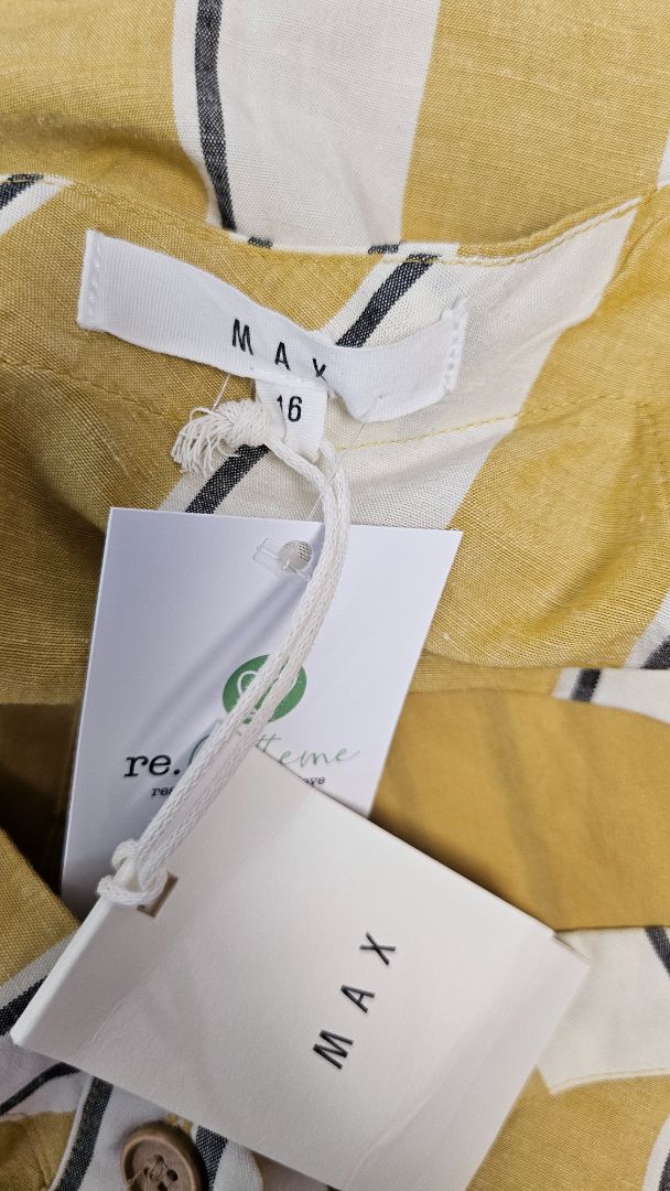 Max Mustard Linen Cami Top. BNWT (16)