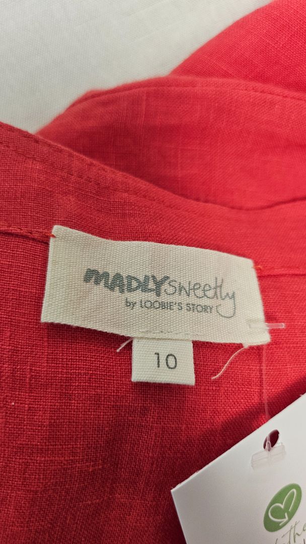 Madly Sweetly Watermelon Linen Top (10)