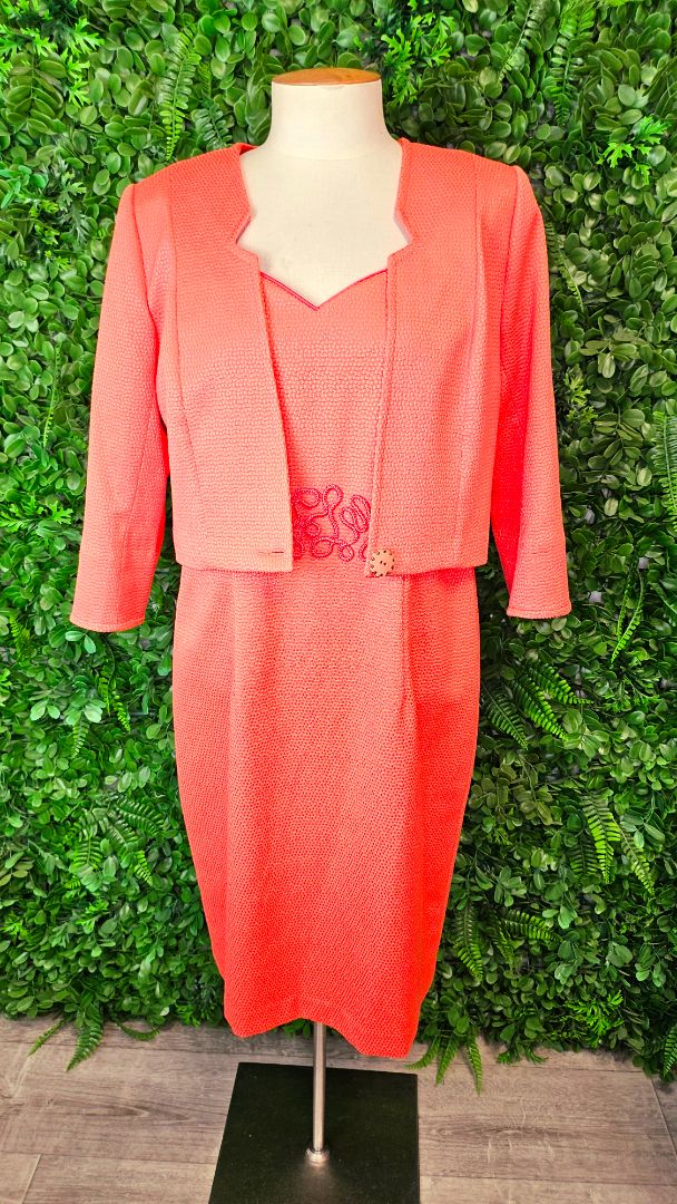 Jan Marie Cooke Coral Occassion Dress & Jacket (14)