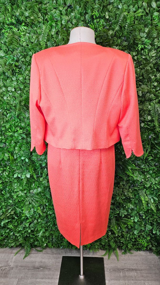 Jan Marie Cooke Coral Occassion Dress & Jacket (14)