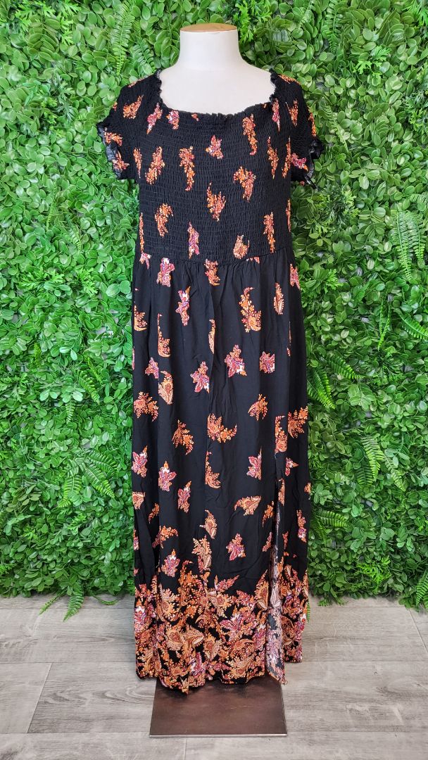 City Chic Black Shirred Dress (18)