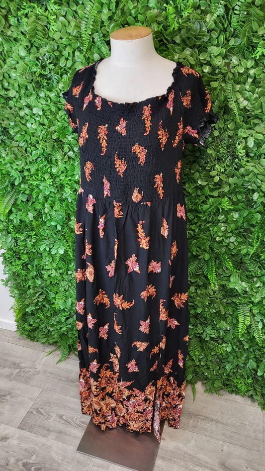 City Chic Black Shirred Dress (18)