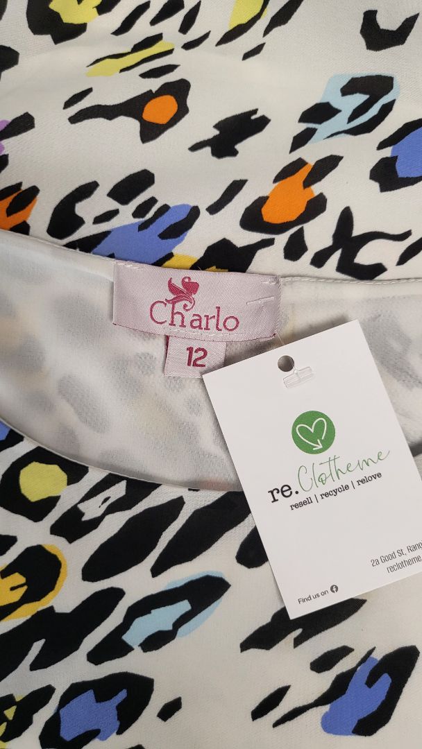 Charlo Animal Print Ruffle Hem Dress (12)