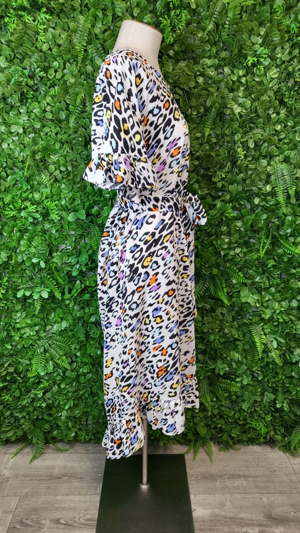 Charlo Animal Print Ruffle Hem Dress (12)
