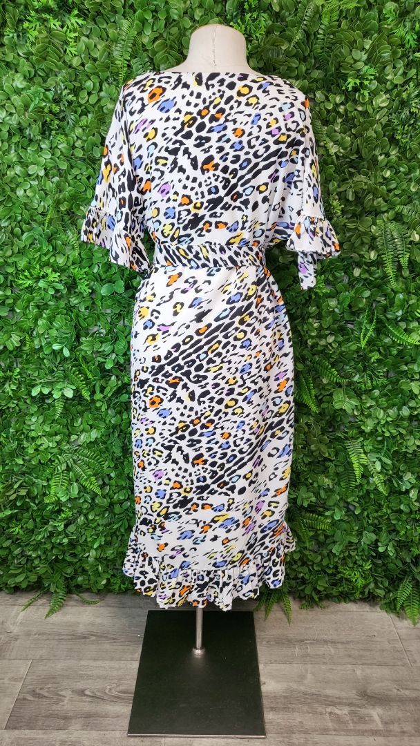 Charlo Animal Print Ruffle Hem Dress (12)