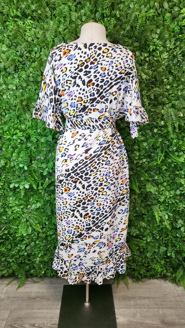 Charlo Animal Print Ruffle Hem Dress (12)