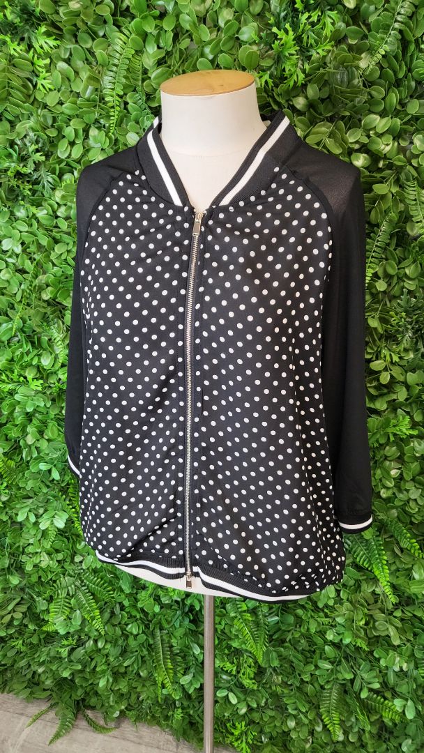 Madly Sweetly Dots Print Bomber (14)