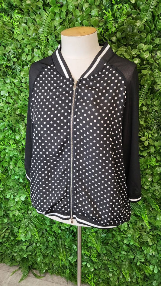 Madly Sweetly Dots Print Bomber (14)