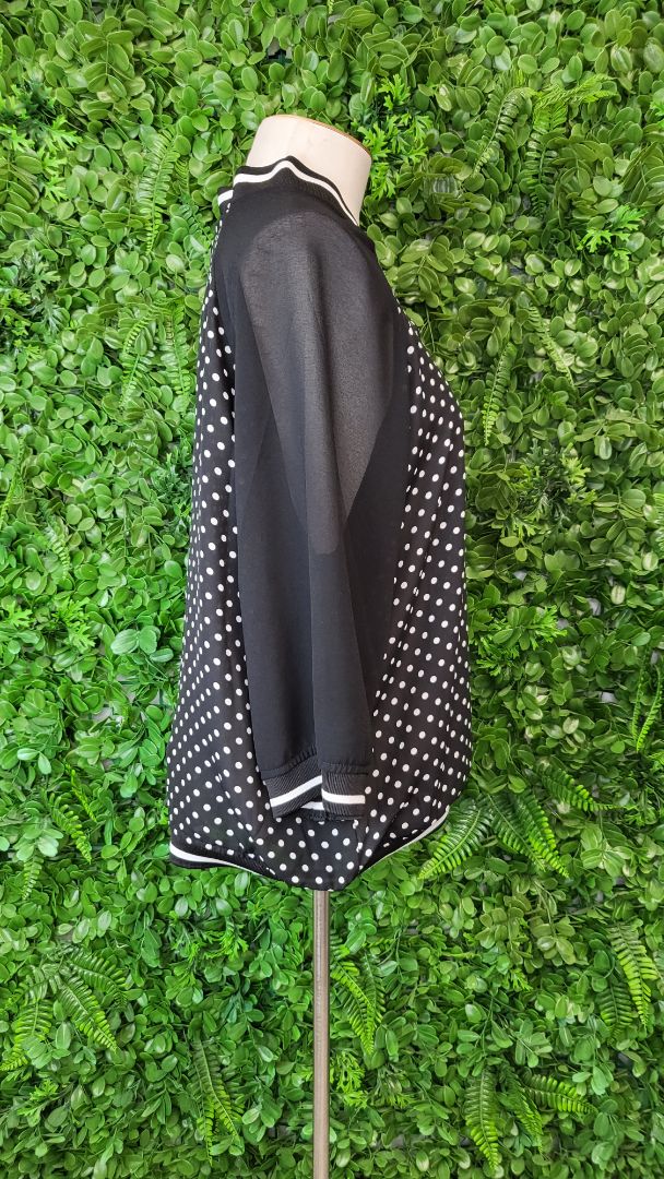 Madly Sweetly Dots Print Bomber (14)