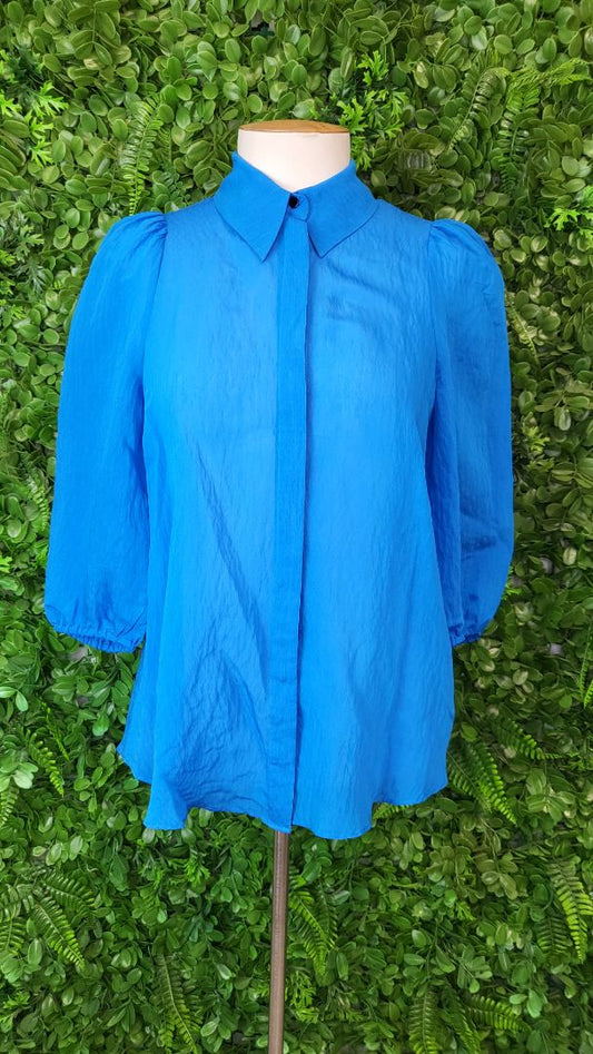 Cue Azure 3/4 Sleeve Blouse (8)