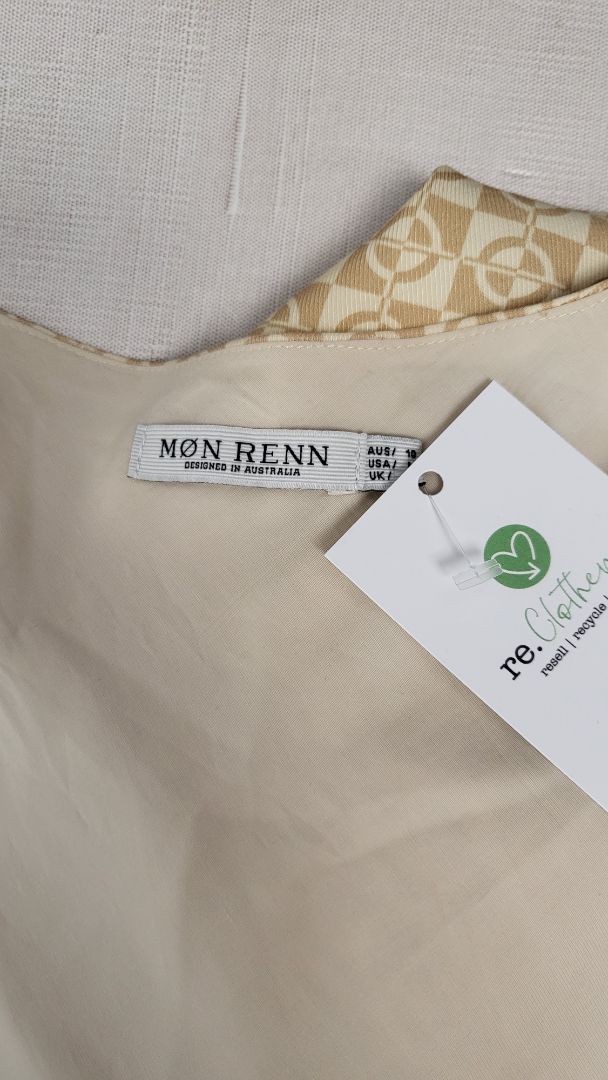 Mon Renn Cream Print Monikh Dress (10)