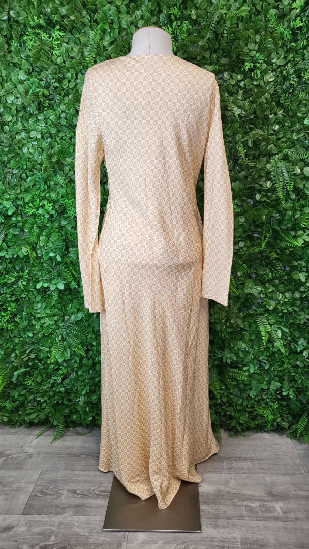 Mon Renn Cream Print Monikh Dress (10)