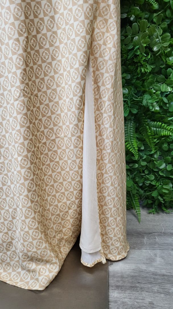 Mon Renn Cream Print Monikh Dress (10)